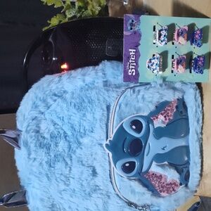 Stitch Furry Blue Kids Backpack